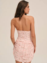 Raspberry Rose Strapless Mini Dress